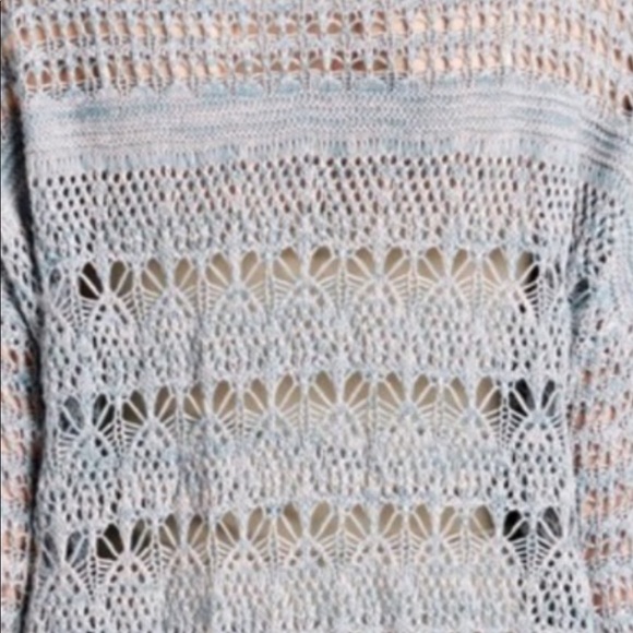SAGE CROCHET KNIT INTRICATE DESIGN SWEATER TOP - Picture 2 of 7